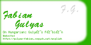 fabian gulyas business card